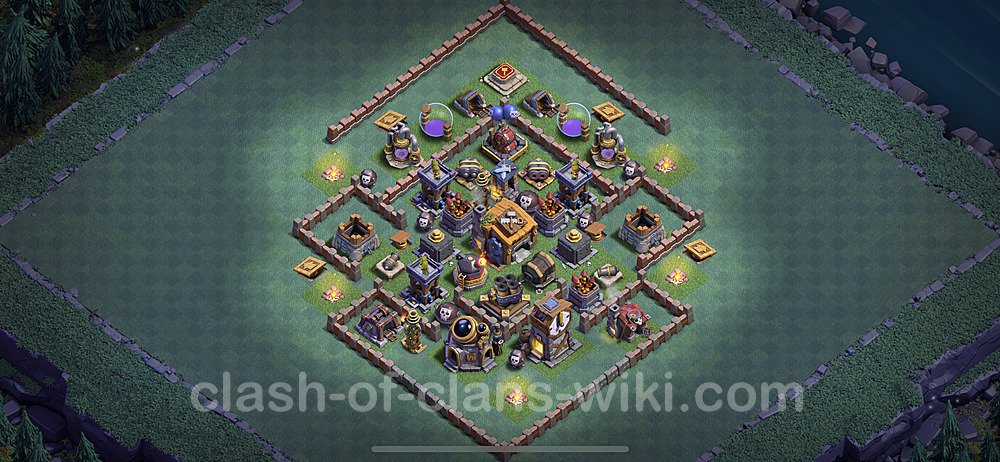Unbeatable Builder Hall Level 7 Base with Link - Copy Design - BH7, #14