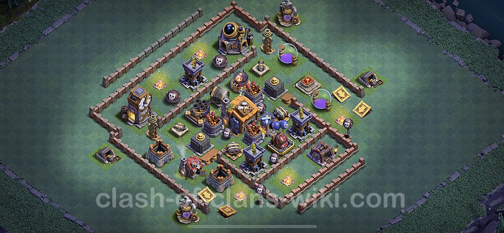 Diseño de aldea con Taller del Constructor nivel 7 Copiar - Perfecta COC Clash of Clans Base + Enlace, #17