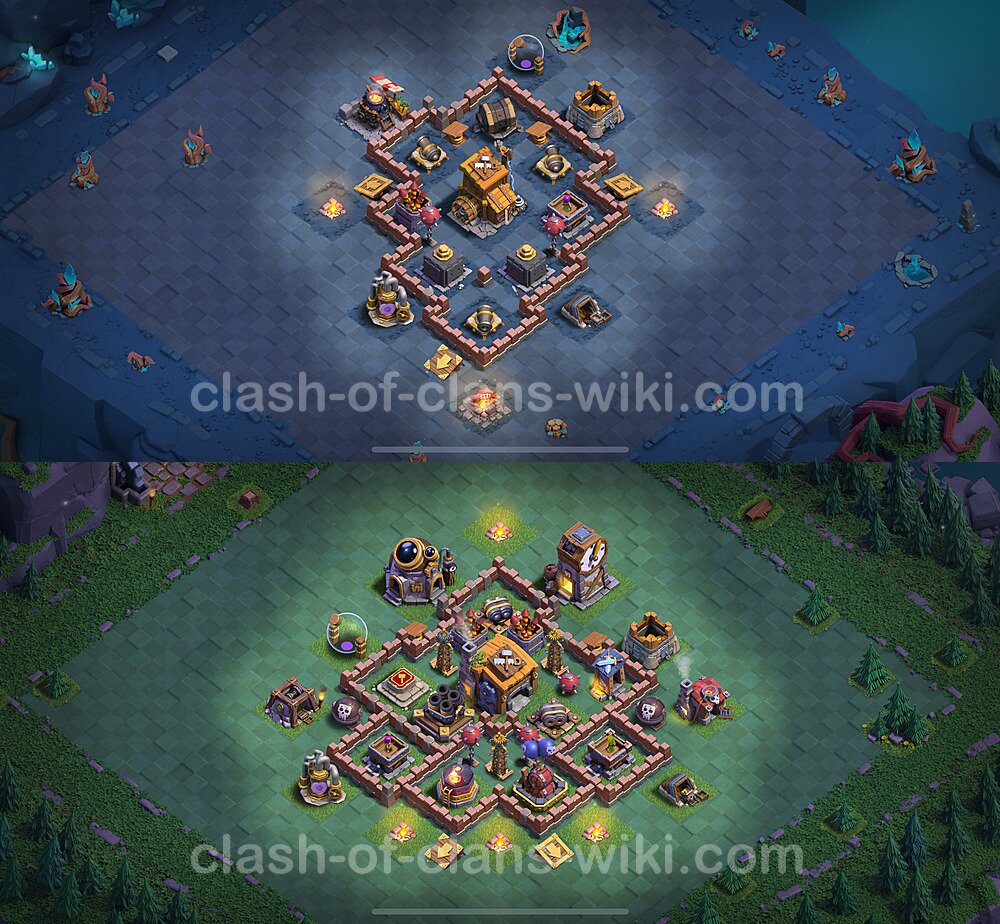 Best Builder Hall Level 7 Anti 2 Stars Base with Link - Copy Design 2024 - BH7, #173