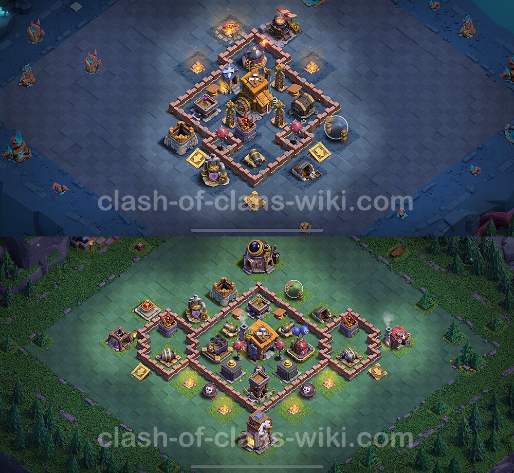 Best Builder Hall Level 7 Anti Everything Base with Link - Copy Design 2025 - BH7, #174