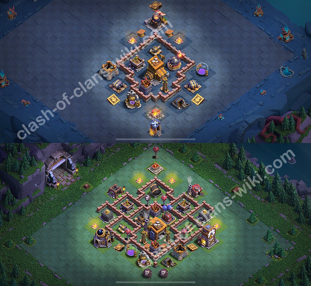 Best Builder Hall Level 7 Anti 3 Stars Base with Link - Copy Design 2026 - BH7, #176