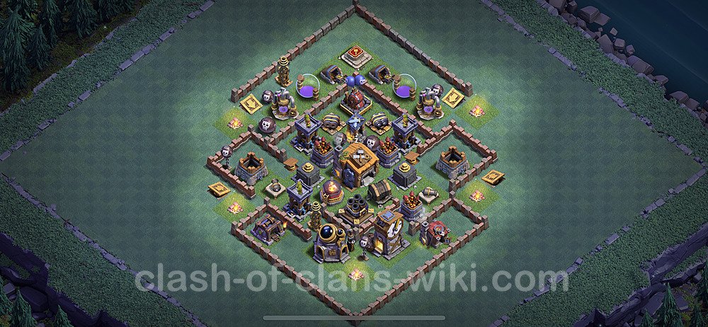 Diseño de aldea con Taller del Constructor nivel 7 Copiar - Perfecta COC Clash of Clans Base + Enlace, #20