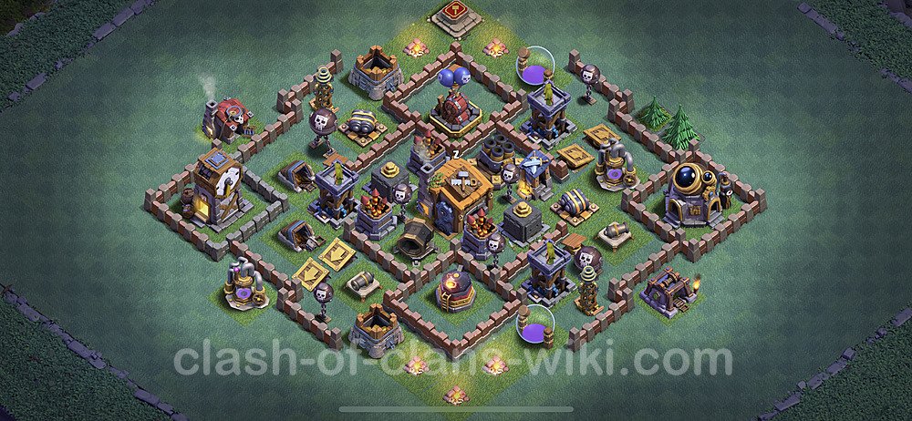 Best Builder Hall Level 7 Anti 3 Stars Base with Link - Copy Design - BH7, #22
