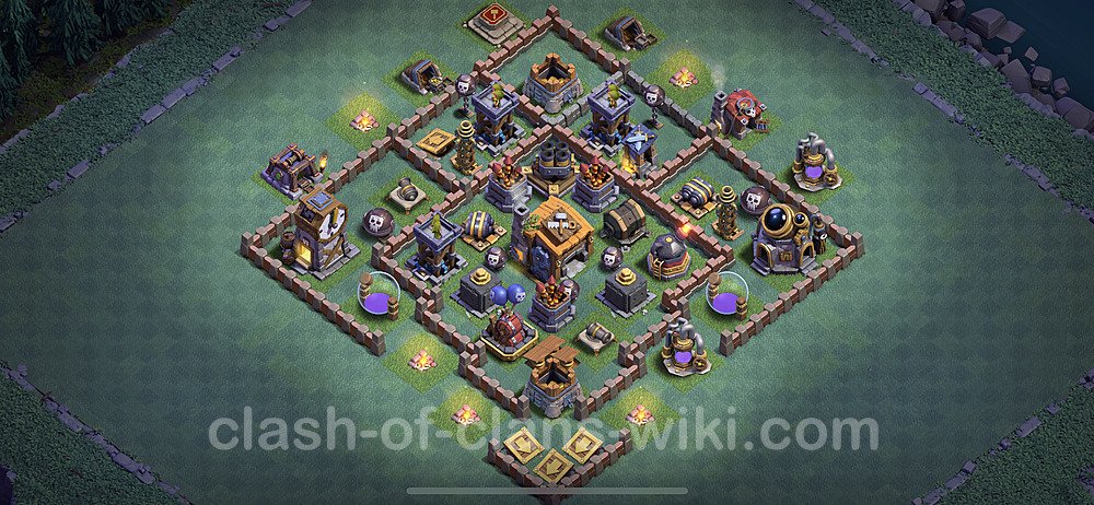 Unbeatable Builder Hall Level 7 Base with Link - Copy Design - BH7, #24