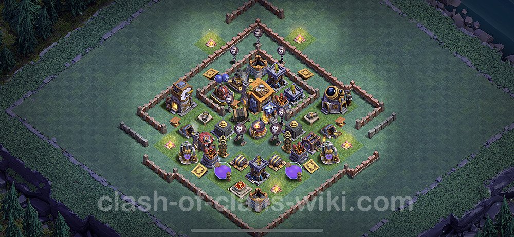 Diseño de aldea con Taller del Constructor nivel 7 Copiar - Perfecta COC Clash of Clans Base + Enlace, #28
