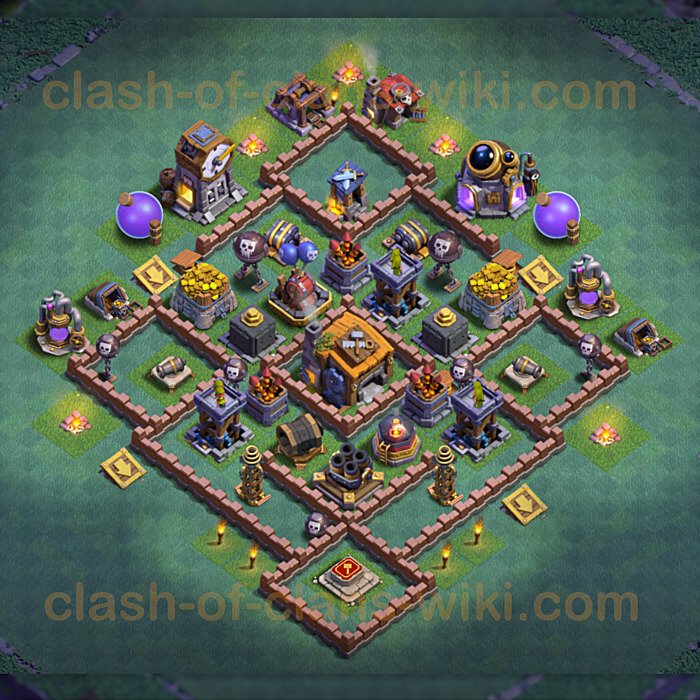 Gute Layout Meisterhütte Level 7 - BH7 / MH7 Nachtdorf - COC Clash of Clans, #3