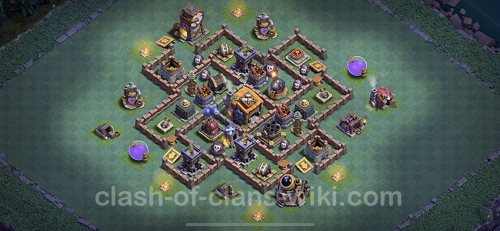 Best Builder Hall Level 7 Anti 3 Stars Base with Link - Copy Design - BH7, #30