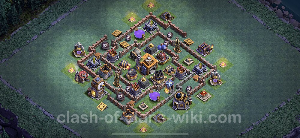 Best Builder Hall Level 7 Anti 2 Stars Base with Link - Copy Design - BH7, #32