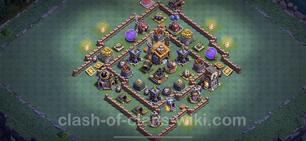 Best Builder Hall Level 7 Max Levels Base with Link - Copy Design - BH7, #43