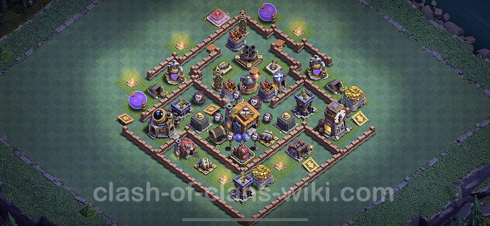 Best Builder Hall Level 7 Max Levels Base with Link - Copy Design - BH7, #45