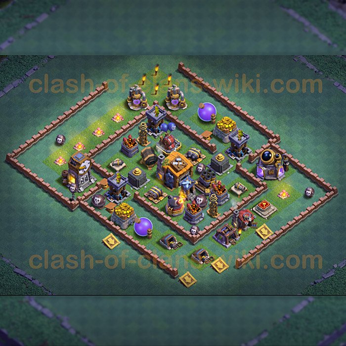 One of the Best Base Layouts Builder Hall 7 - Anti 2 Stars 