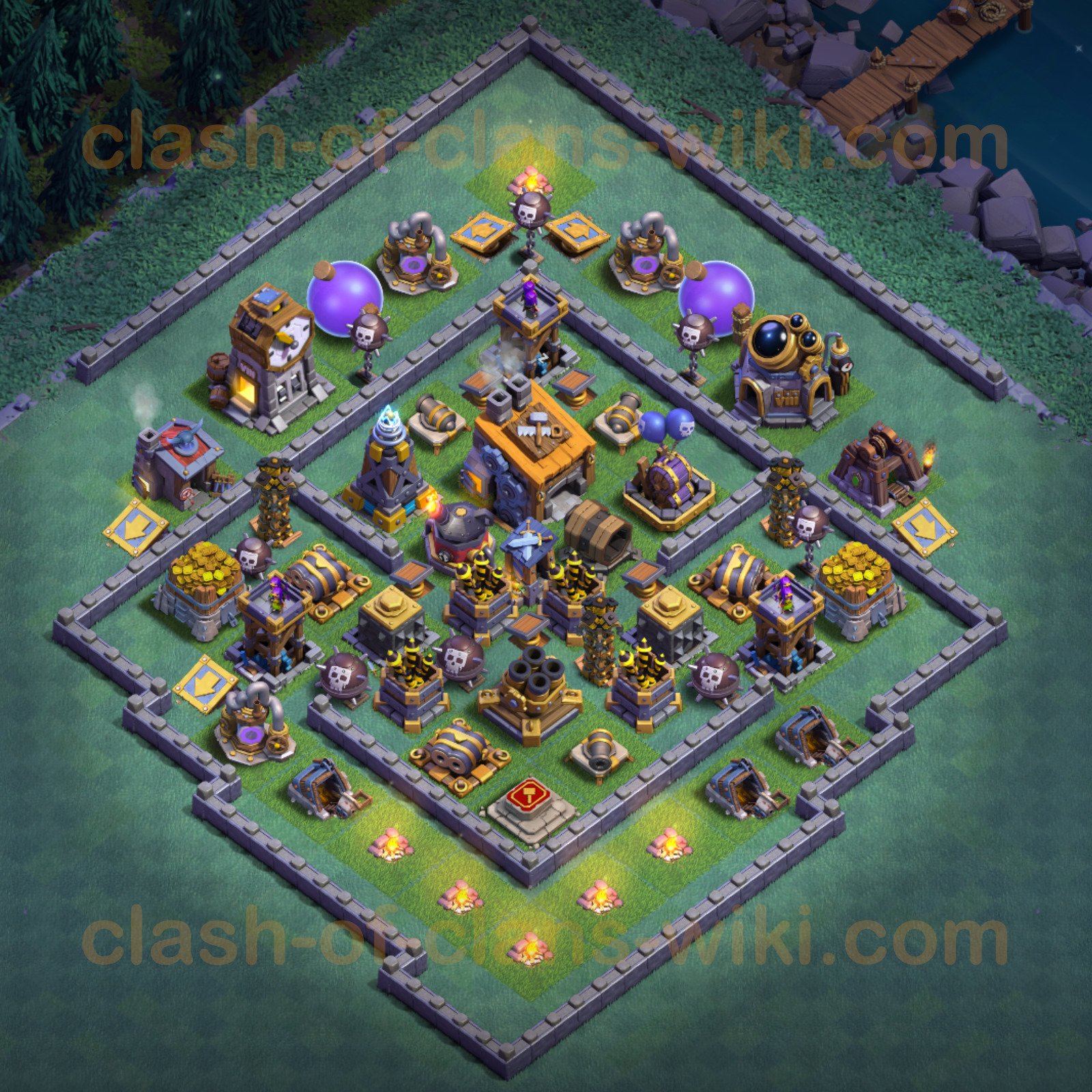 clash of clans base setup level 8