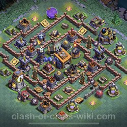 Best Builder Hall Level 8 Anti 2 Stars Base with Link - Copy Design - BH8, #43