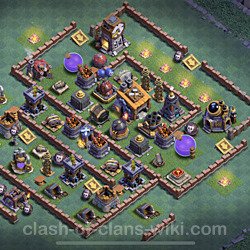 Best Builder Hall Level 8 Anti Everything Base with Link - Copy Design - BH8, #44