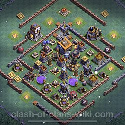 Best Builder Hall Level 8 Anti 2 Stars Base with Link - Copy Design - BH8, #45