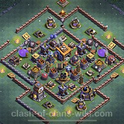 Best Builder Hall Level 8 Anti 3 Stars Base with Link - Copy Design - BH8, #47
