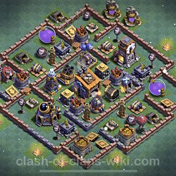 Best Builder Hall Level 8 Anti 2 Stars Base with Link - Copy Design - BH8, #49