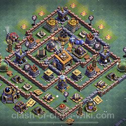 Best Builder Hall Level 8 Anti 3 Stars Base with Link - Copy Design - BH8, #50