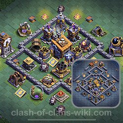 Best Builder Hall Level 8 Anti 3 Stars Base with Link - Copy Design 2023 - BH8, #54