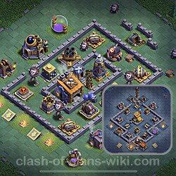 Unbeatable Builder Hall Level 8 Base with Link - Copy Design 2023 - BH8, #59