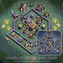 Best Builder Hall Level 8 Anti 3 Stars Base with Link - Copy Design 2023 - BH8, #60
