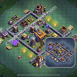 Best Builder Hall Level 8 Anti Everything Base with Link - Copy Design 2026 - BH8, #61
