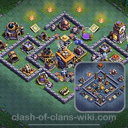 Best Builder Hall Level 8 Anti 2 Stars Base with Link - Copy Design 2025 - BH8, #64
