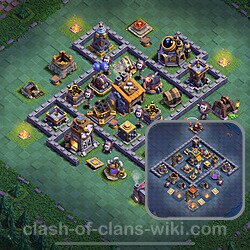 Best Builder Hall Level 8 Anti 2 Stars Base with Link - Copy Design 2025 - BH8, #65