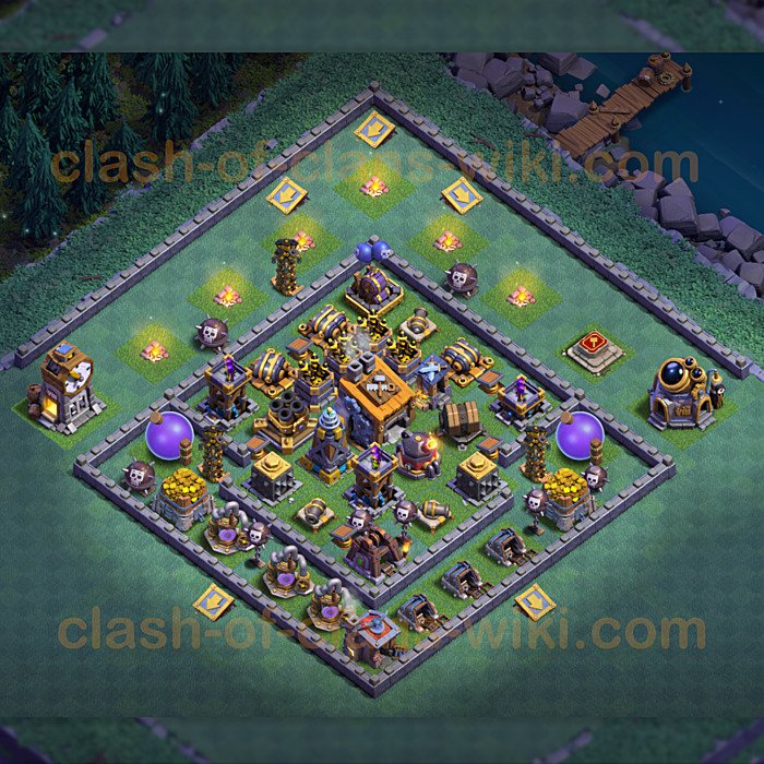 Builder Hall Level 8 - Anti 2 Stars Base - Clash of Clans! 