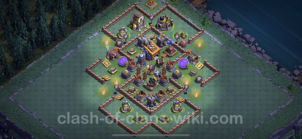 Diseño de aldea con Taller del Constructor nivel 8 Copiar - Perfecta COC Clash of Clans Base + Enlace, #41