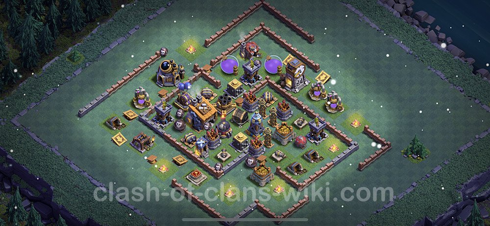 Diseño de aldea con Taller del Constructor nivel 8 Copiar - Perfecta COC Clash of Clans Base + Enlace, #48