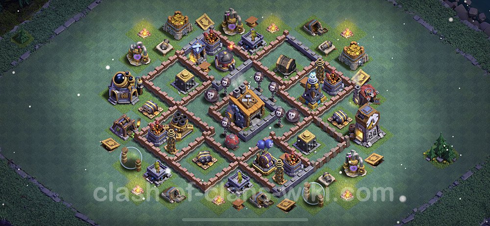 Best Builder Hall Level 8 Anti 2 Stars Base with Link - Copy Design - BH8, #53