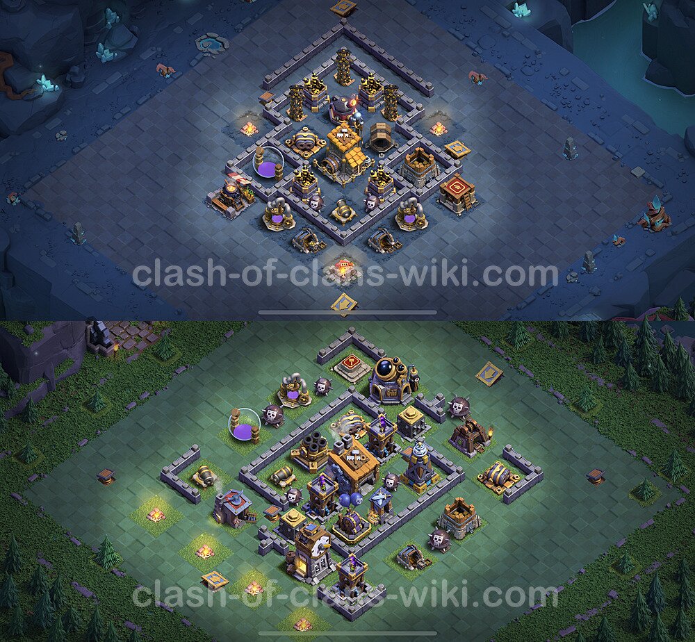 Best Builder Hall Level 8 Anti Everything Base with Link - Copy Design 2023 - BH8, #58