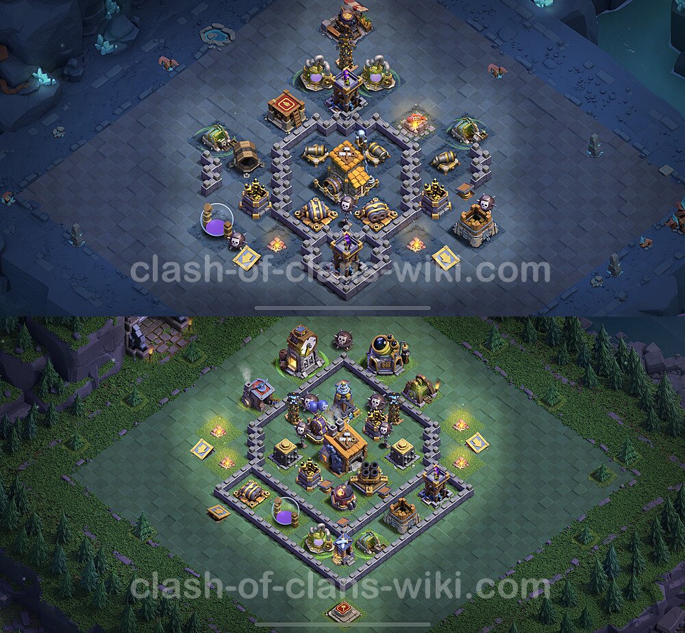 Best Builder Hall Level 8 Anti 3 Stars Base with Link - Copy Design 2023 - BH8, #60