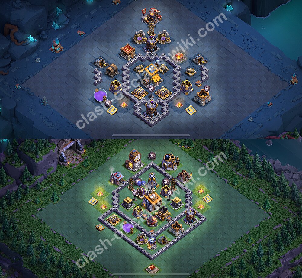 Best Builder Hall Level 8 Anti 3 Stars Base with Link - Copy Design 2026 - BH8, #60