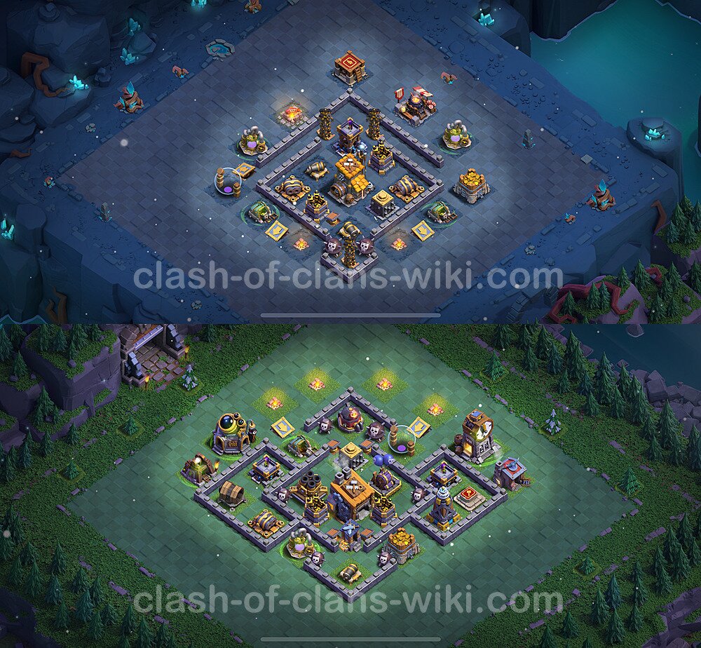 Best Builder Hall Level 8 Anti 2 Stars Base with Link - Copy Design 2024 - BH8, #64