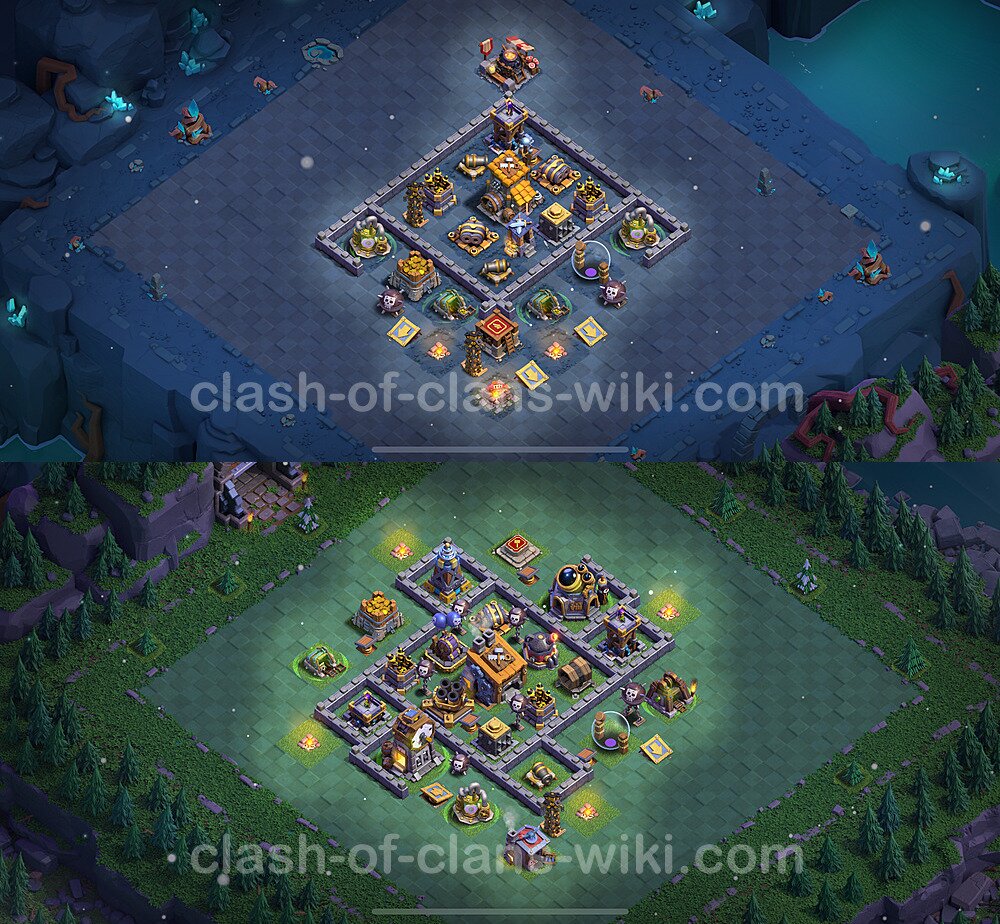 Best Builder Hall Level 8 Anti 2 Stars Base with Link - Copy Design 2024 - BH8, #65