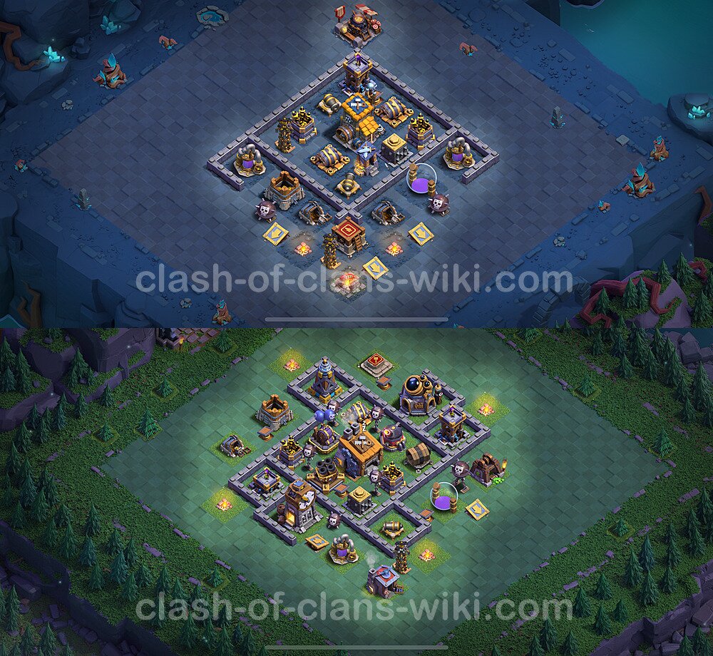 Best Builder Hall Level 8 Anti 2 Stars Base with Link - Copy Design 2025 - BH8, #65