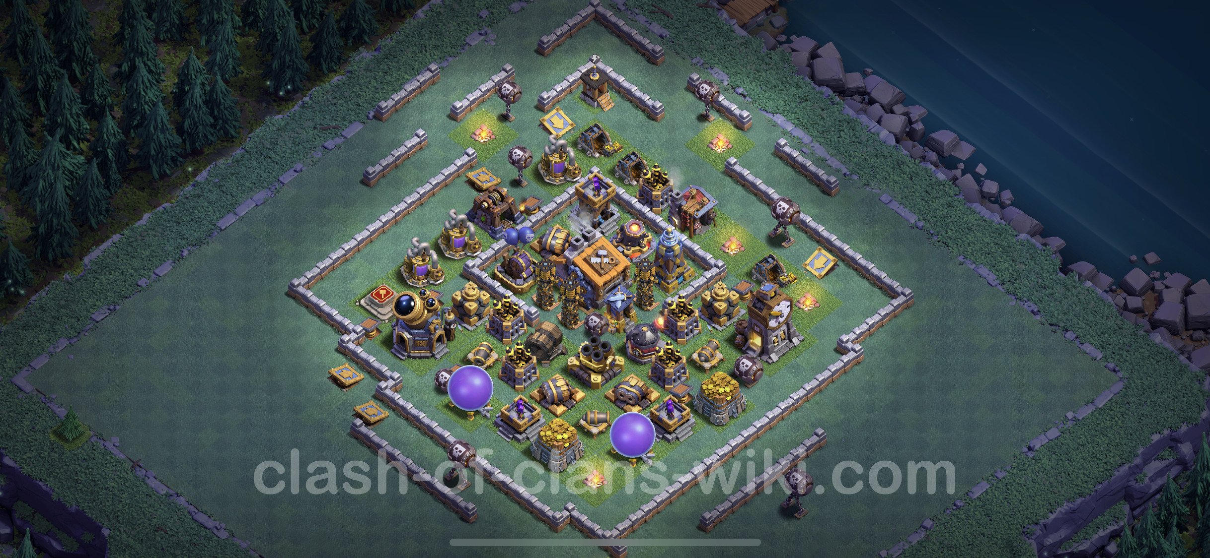 Unbeatable Builder Hall Level 9 Base Plan with Link - Clash of Clans - BH9 ...
