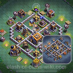 Diseño de aldea 2025 Anti Todo para Taller del Constructor nivel 9 Copiar - COC Base + Enlace, #147