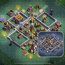 Best Builder Hall Level 9 Anti 3 Stars Base with Link - Copy Design 2026 - BH9, #148