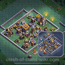 Diseño de aldea 2025 Anti Todo para Taller del Constructor nivel 9 Copiar - COC Base + Enlace, #149