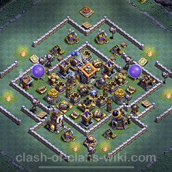Unbeatable Builder Hall Level 9 Base with Link - Copy Design - BH9, #25