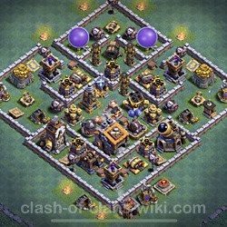 Best Builder Hall Level 9 Anti Everything Base with Link - Copy Design - BH9, #48