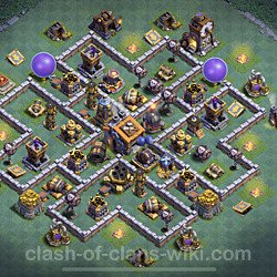 Best Builder Hall Level 9 Anti 2 Stars Base with Link - Copy Design - BH9, #51