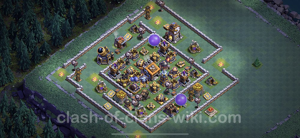Best Builder Hall Level 9 Max Levels Base with Link - Copy Design - BH9, #22