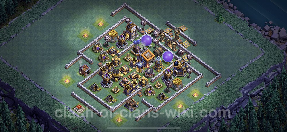 Best Builder Hall Level 9 Max Levels Base with Link - Copy Design - BH9, #29