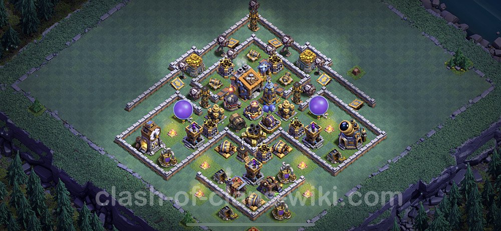 Best Builder Hall Level 9 Max Levels Base with Link - Copy Design - BH9, #31