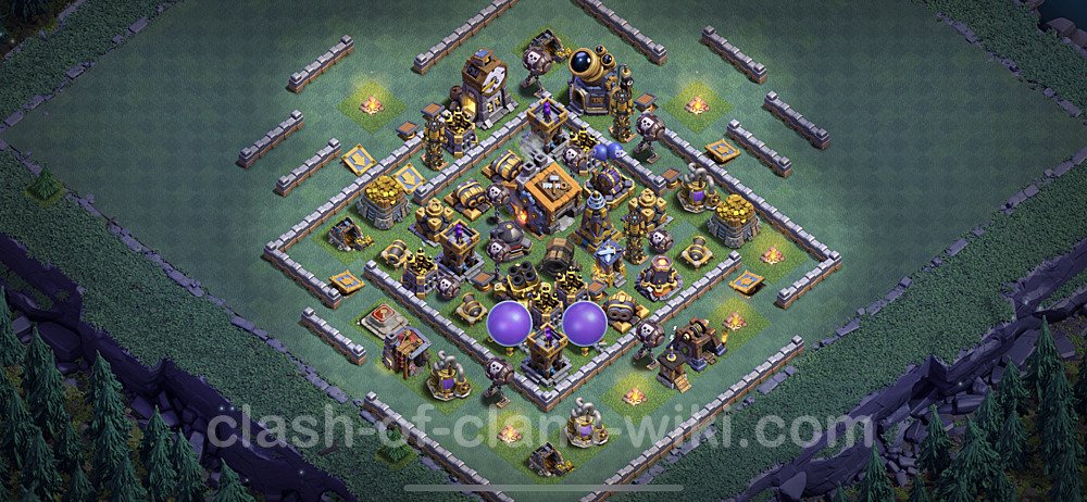 Best Builder Hall Level 9 Anti Everything Base with Link - Copy Design - BH9, #41