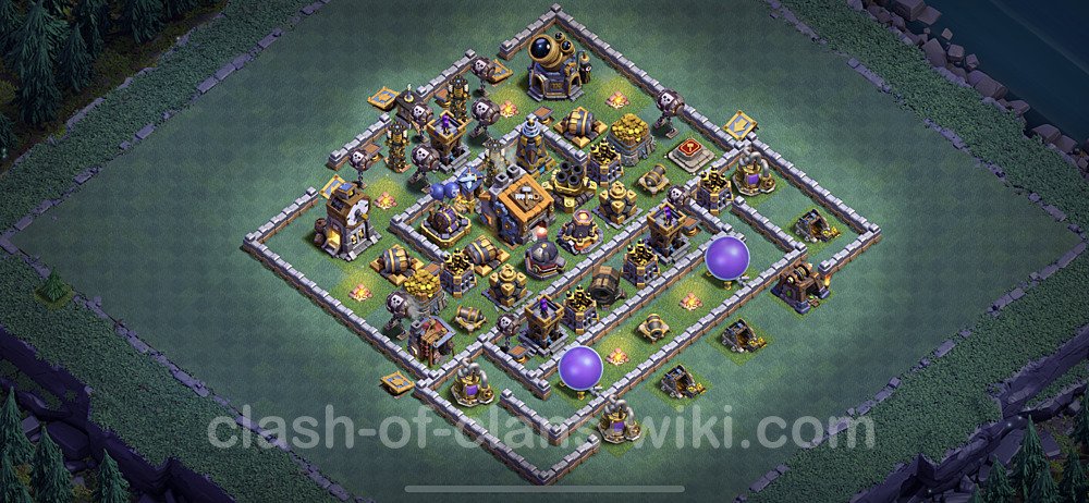 Best Builder Hall Level 9 Anti Everything Base with Link - Copy Design - BH9, #45